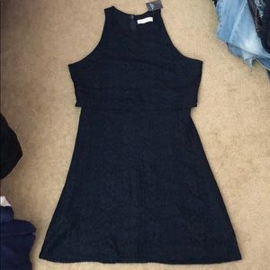 navy blue lace dress